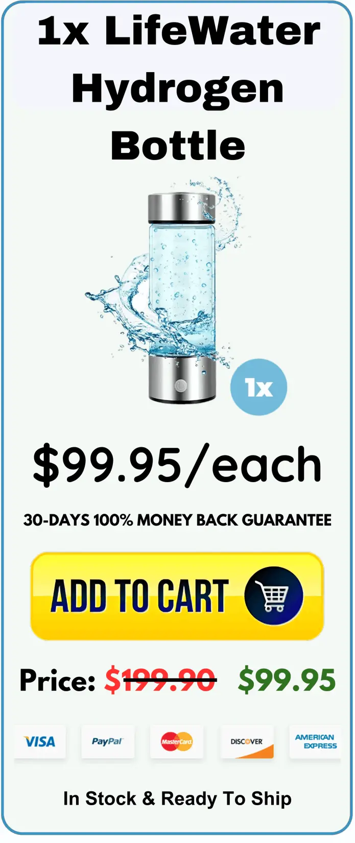 LifeWater Hydrogen Bottle price 
